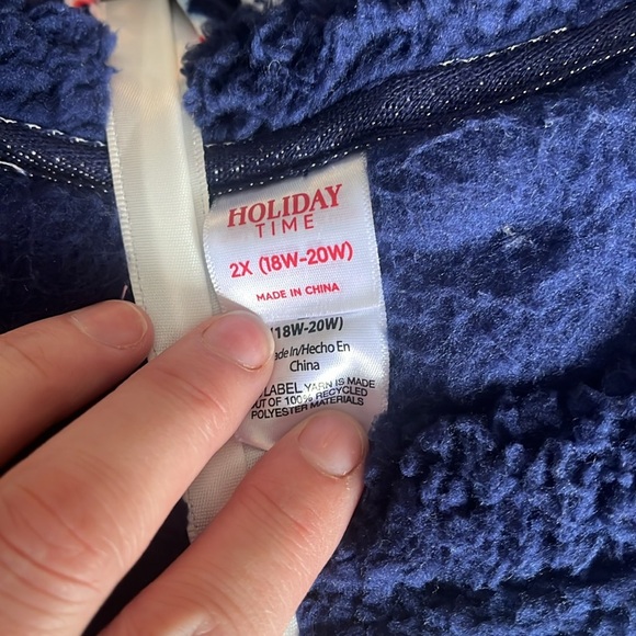 Cozy Blue Fleece Pajama Set - Picture 2 of 4